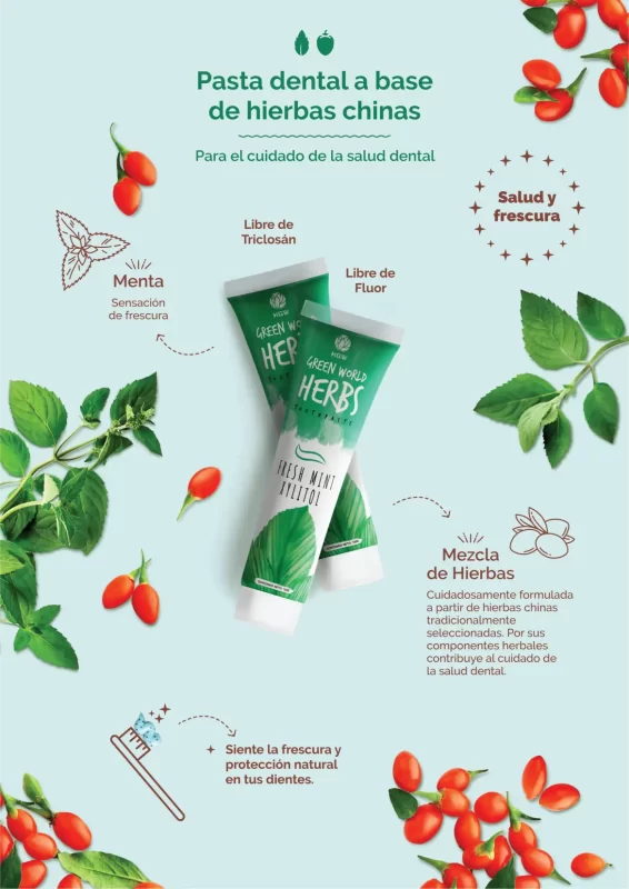 Crema Dental SIN FLUOR - Green World Herbs Toothpaste de HGW