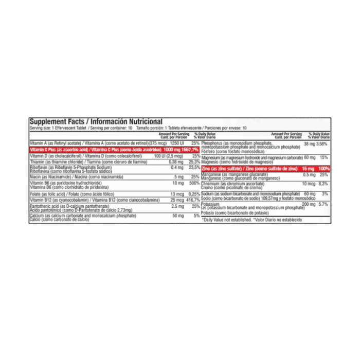 Vitamina C 1000mg con Zinc | ENERC Healthy America - Imagen 2