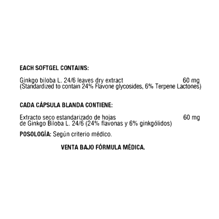 GINKGO BILOBA 60 MG 100S - Imagen 2