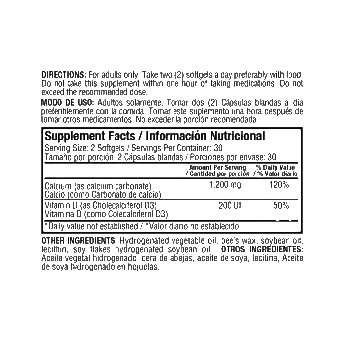Calcio Líquido Absorbente 60 Cápsulas - Imagen 2