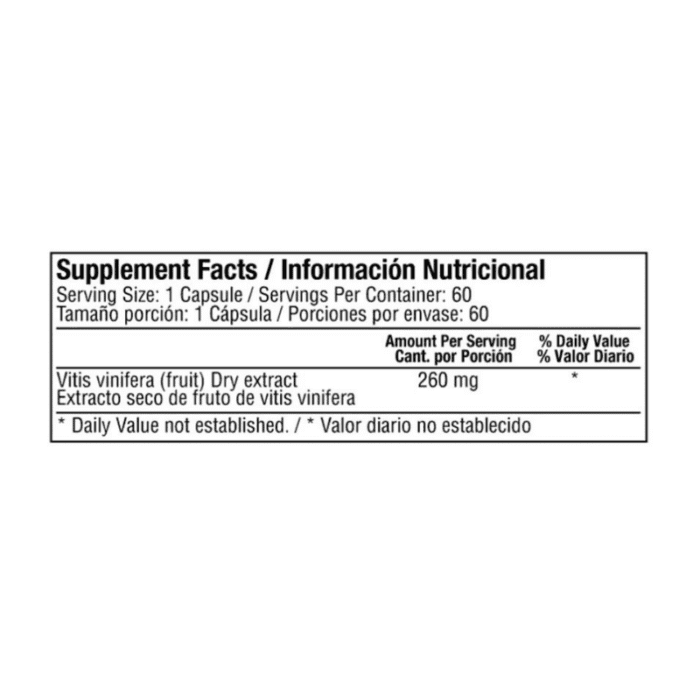 Resveratrol Reswine 260mg x60 Cápsulas – Antioxidante Natural de Alta Potencia