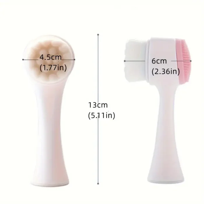 cepillo facial de silicona, cepillo de limpieza facial, cepillo exfoliante rostro, cepillo masajeador facial, cepillo doble cara facial, limpieza (1)