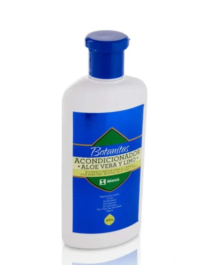 ACONDICIONADOR ALOE VERA Y LINO 400ML en Colombia - Vista lateral