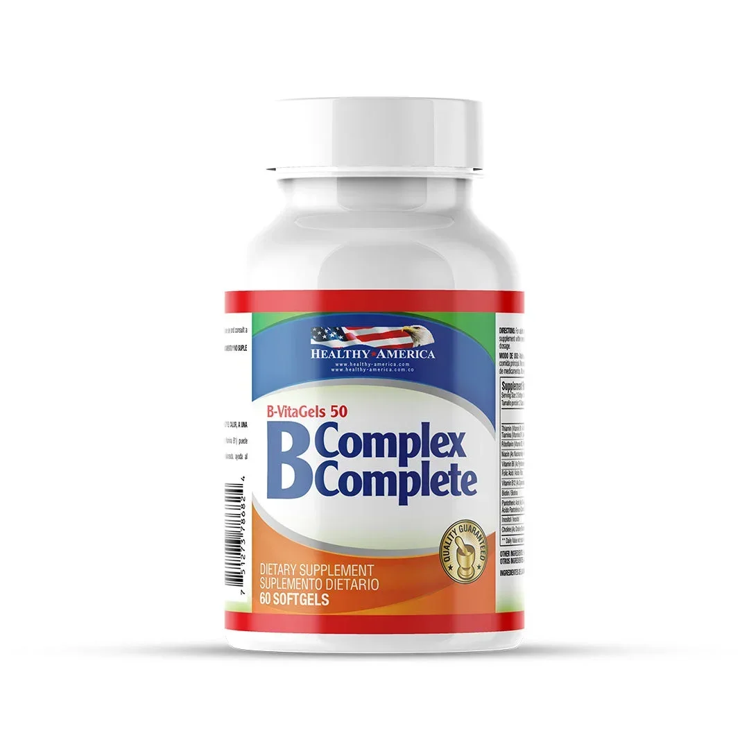 COMPLEJO B COMPLETO - 60 CÁPSULAS BLANDAS - SUPLEMENTO NUTRICIONAL COMPLEJO B COMPLETO - 60 CÁPSULAS BLANDAS - SUPLEMENTO NUTRICIONAL en Colombia - Vista frontal