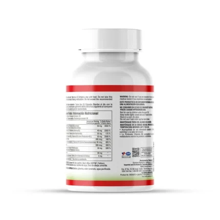 COMPLEJO B COMPLETO - 60 CÁPSULAS BLANDAS - SUPLEMENTO NUTRICIONAL en Colombia - Vista lateral