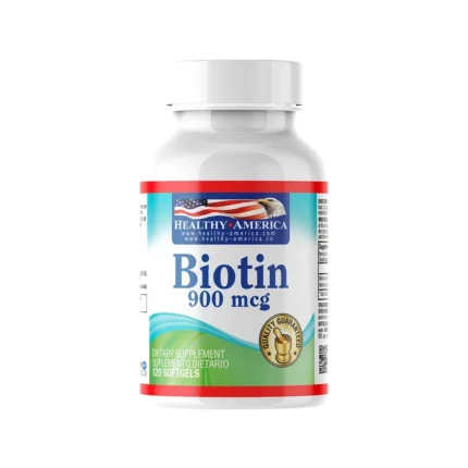 SUPLEMENTO DE BIOTINA 900MCG - 120 CÁPSULAS BLANDAS en Colombia - Vista frontal