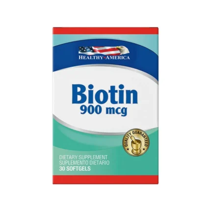 BIOTINA 900MCG - SUPLEMENTO PARA EL BIENESTAR CAPILAR - 30 SOFTGELS en Colombia - Vista frontal