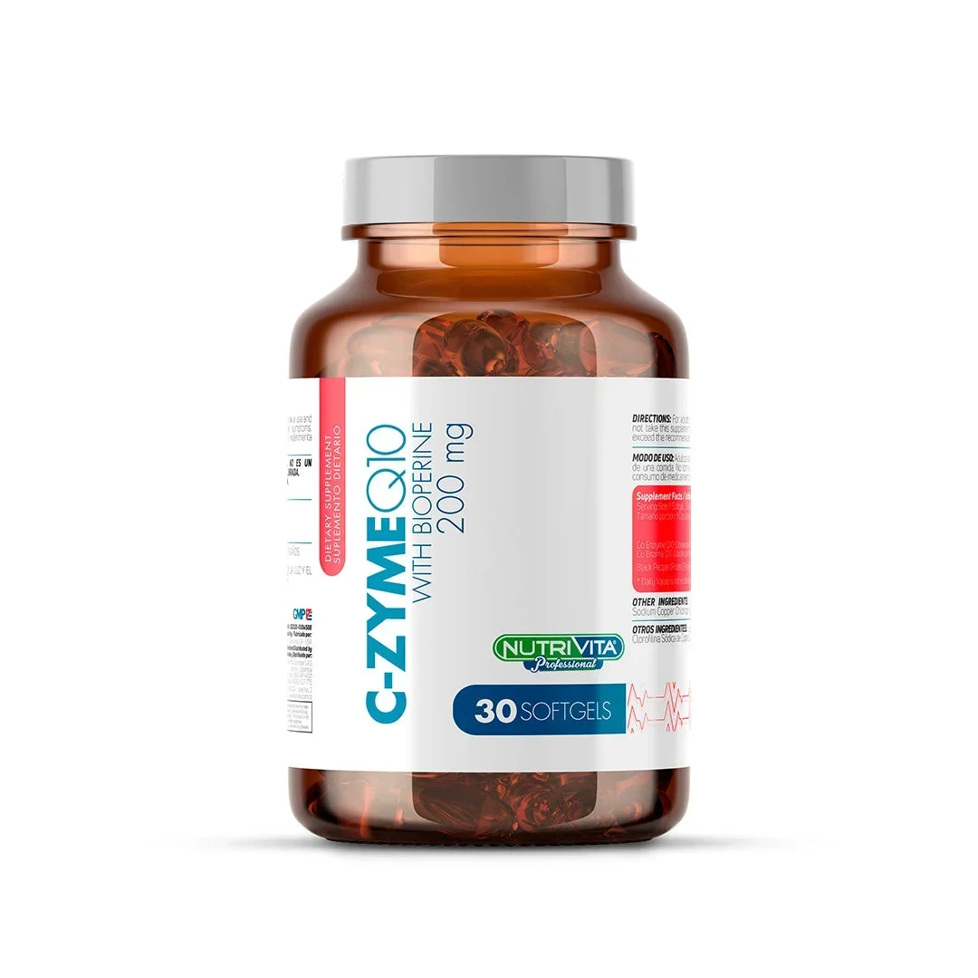 C-ZYME Q10 200MG CON BIOPERINE - 30 SOFTGELS - SUPLEMENTO DIETARIO C-ZYME Q10 200MG CON BIOPERINE - 30 SOFTGELS - SUPLEMENTO DIETARIO en Colombia - Vista frontal