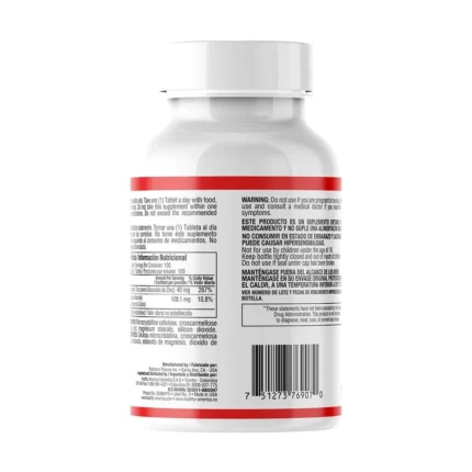 ZINC QUELADO 40 MG 100 TABLETAS en Colombia - Vista lateral