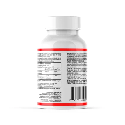 PICOLINATO DE CROMO 200 MCG - 100 CÁPSULAS BLANDAS en Colombia - Vista lateral
