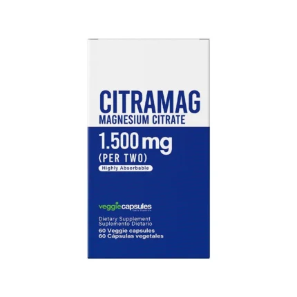 CÁPSULAS DE CITRATO DE MAGNESIO 1500MG en Colombia - Vista frontal
