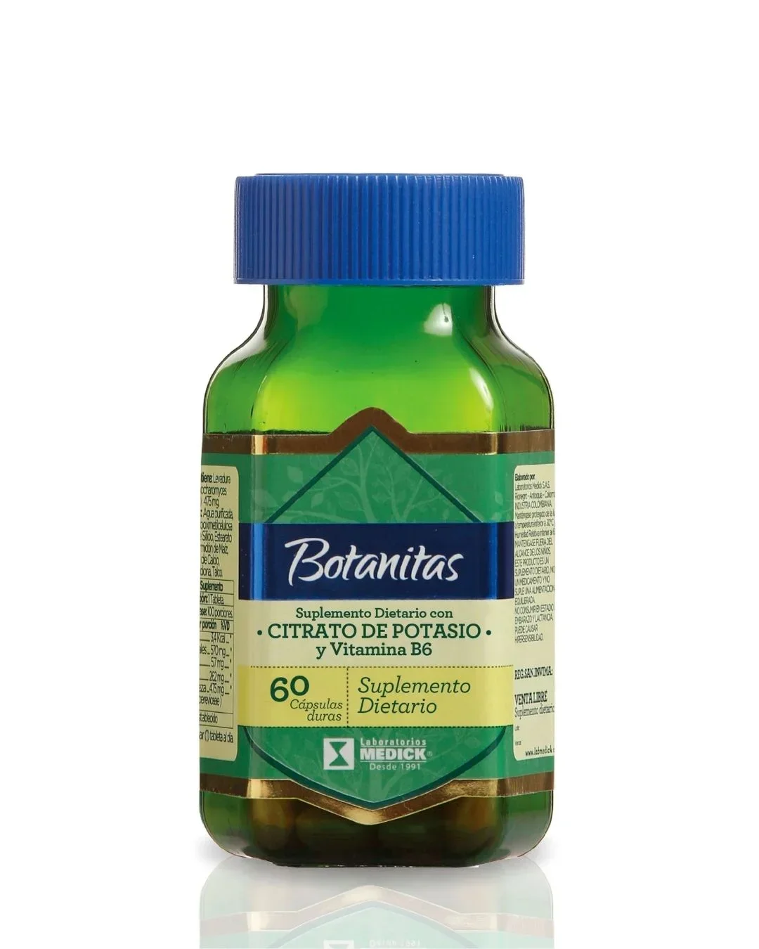 CITRATO DE POTASIO Y VITAMINA B6 X60 CÁPSULAS - SALUD NUTRICIONAL CITRATO DE POTASIO Y VITAMINA B6 X60 CÁPSULAS - SALUD NUTRICIONAL en Colombia - Vista frontal