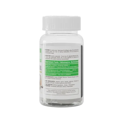 ACEITE DE COCO 3000MG - 90 CÁPSULAS BLANDAS - ENVÍO A TODA COLOMBIA en Colombia - Vista lateral