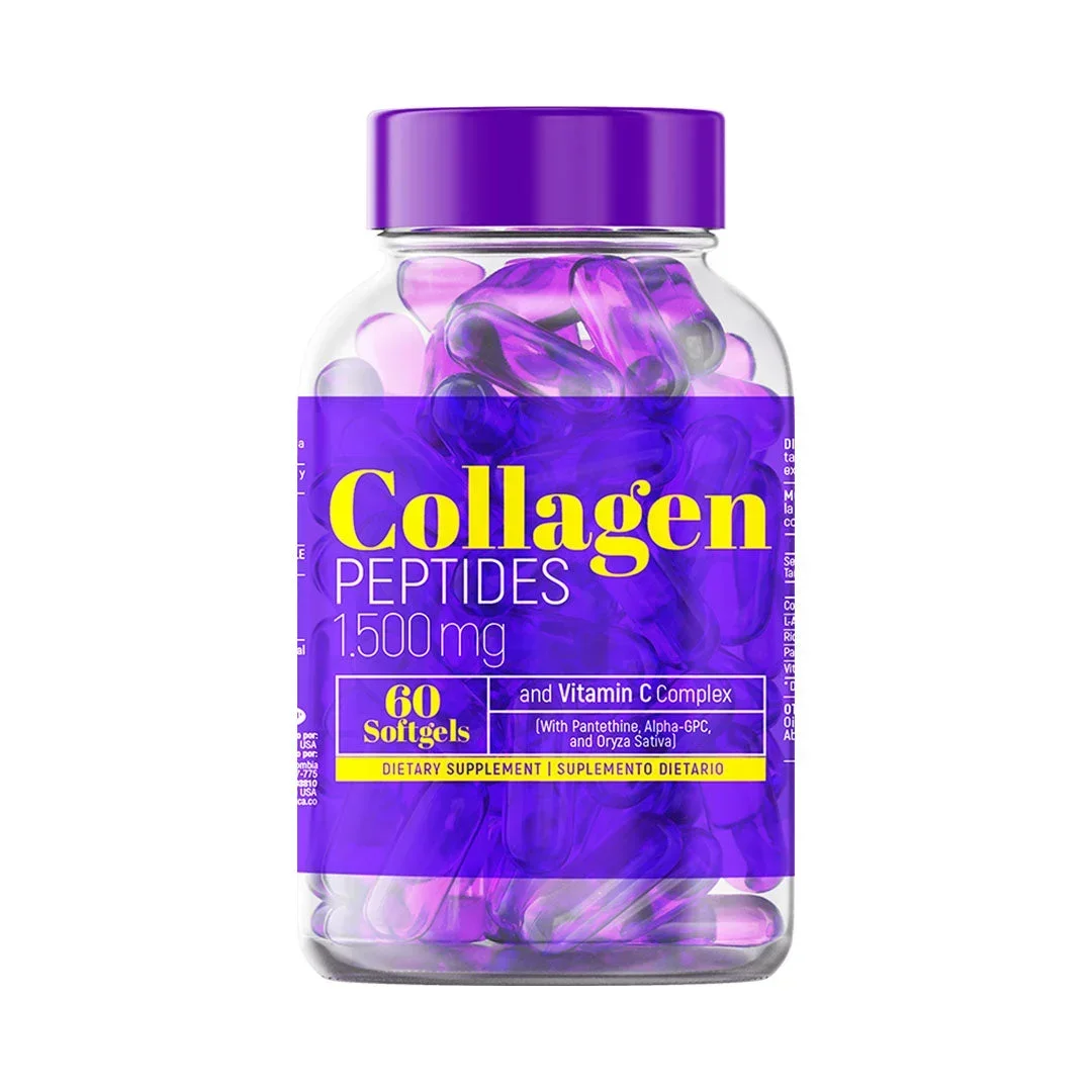 COLÁGENO HIDROLIZADO 1.500 MG CON COMPLEJO DE VITAMINA C - 60 CÁPSULAS BLANDAS COLÁGENO HIDROLIZADO 1.500 MG CON COMPLEJO DE VITAMINA C - 60 CÁPSULAS BLANDAS en Colombia - Vista frontal
