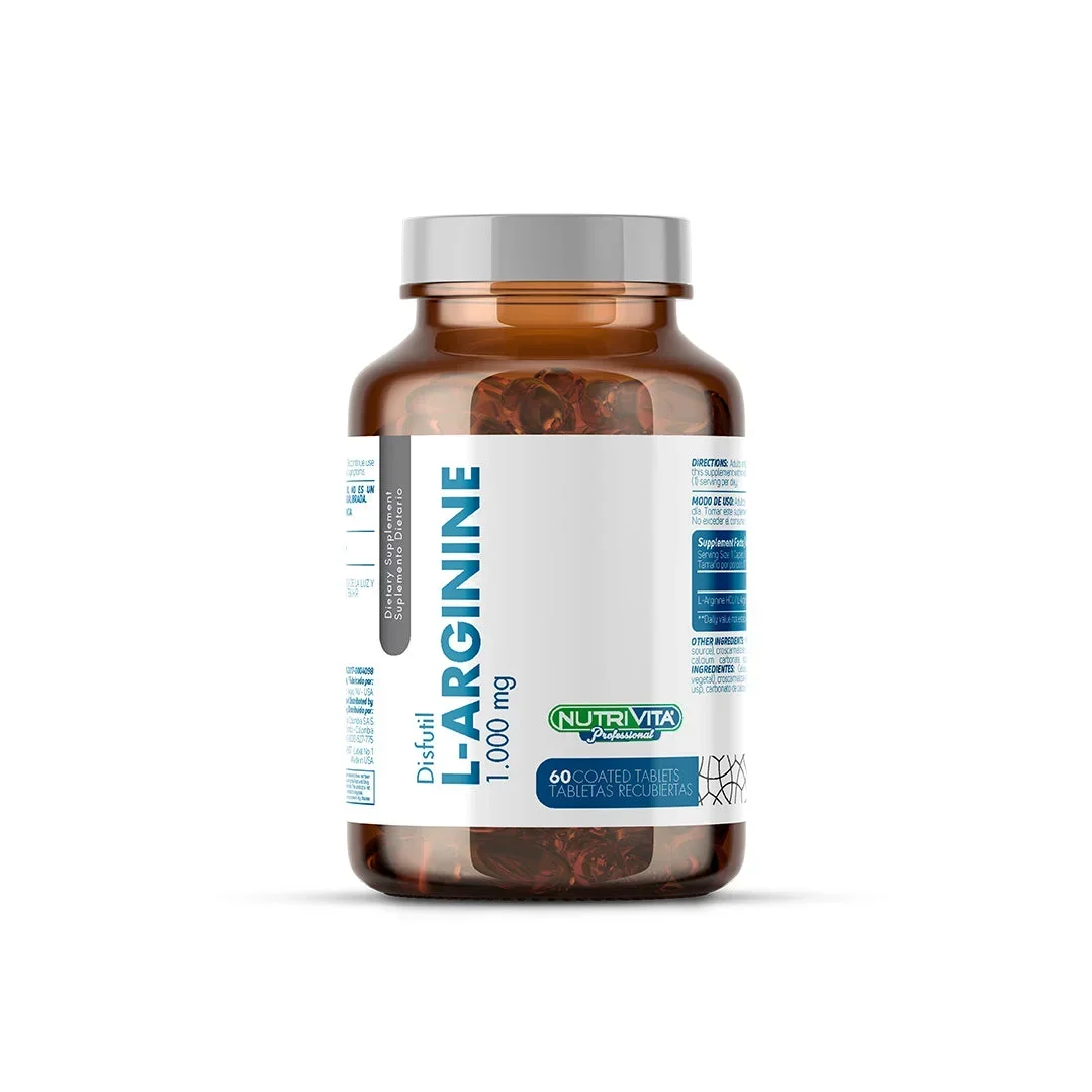 L-ARGININA 1,000MG - SUPLEMENTO NUTRICIONAL PARA EL BIENESTAR - 60 CÁPSULAS L-ARGININA 1,000MG - SUPLEMENTO NUTRICIONAL PARA EL BIENESTAR - 60 CÁPSULAS en Colombia - Vista frontal
