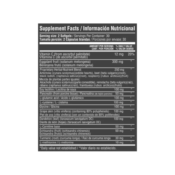 DTX DETOX DEPORTIVO - 60 SOFTGELS en Colombia - Vista lateral