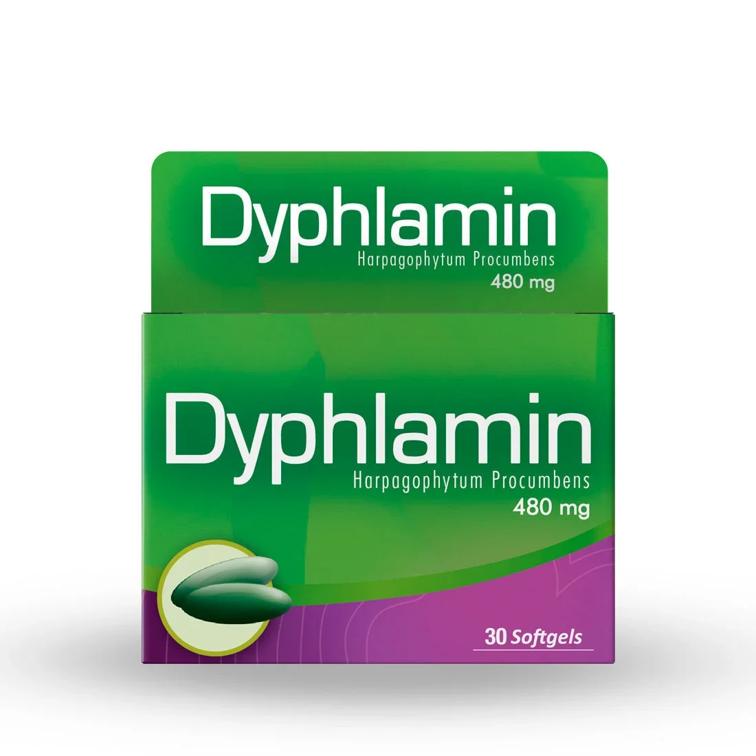DYPHLAMIN 480MG - SUPLEMENTO DIETARIO EN SOFTGELS DYPHLAMIN 480MG - SUPLEMENTO DIETARIO EN SOFTGELS en Colombia - Vista frontal