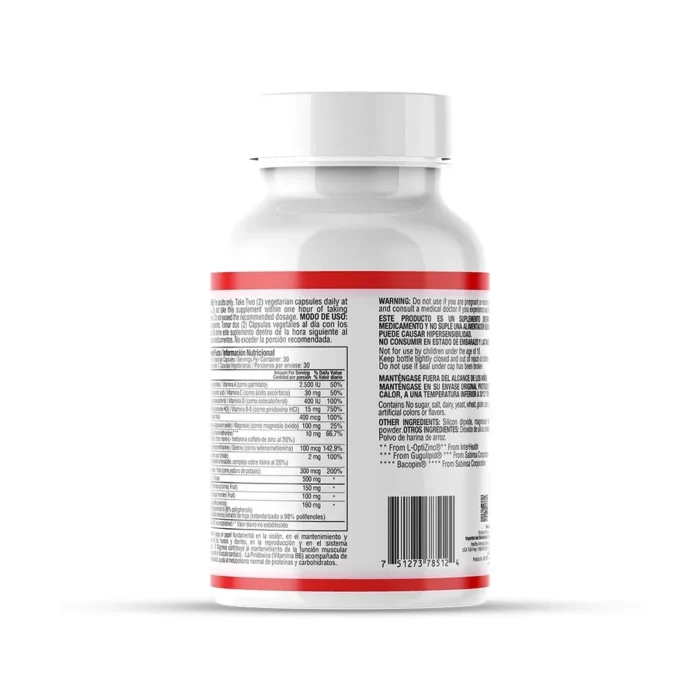 SUPLEMENTO DIETARIO DYROID - 60 CÁPSULAS VEGETARIANAS PARA EL BIENESTAR METABÓLICO en Colombia - Vista lateral
