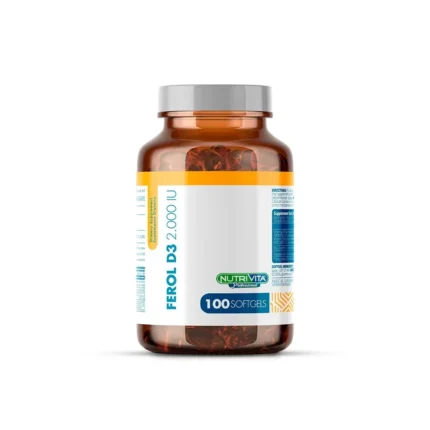 FEROL D3 2.000 IU - SUPLEMENTO DE VITAMINA D3 - 100 SOFTGELS en Colombia - Vista frontal