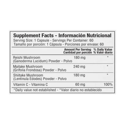 GANODERMA PLUS - SUPLEMENTO DIETARIO PARA EL BIENESTAR INMUNOLÓGICO - 60 CÁPSULAS en Colombia - Vista lateral