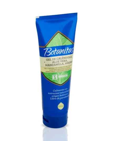 GEL DE CALÉNDULA, ALOE VERA, MANZANILLA, HIEDRA X 120G en Colombia - Vista lateral