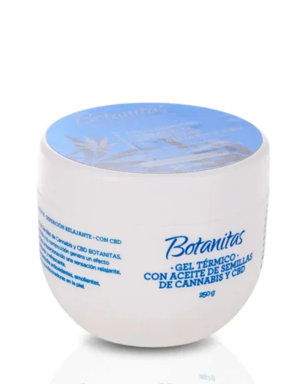 GEL TÉRMICO CON ACEITE DE SEMILLAS DE CANNAB1S Y CBBD X 250G en Colombia - Vista lateral