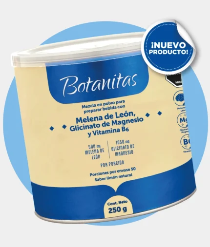 GLICINATO DE MAGNESIO CON MELENA DE LEON en Colombia - Vista lateral