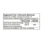 SUPLEMENTO DE EXTRACTO DE TÉ VERDE ESTANDARIZADO 320 MG - 60 CÁPSULAS BLANDAS en Colombia - Vista lateral