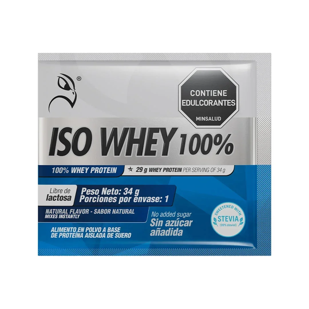 PROTEÍNA ISO WHEY 100% - 12 SACHETS DE 34G - SIN SABOR PROTEÍNA ISO WHEY 100% - 12 SACHETS DE 34G - SIN SABOR en Colombia - Vista frontal