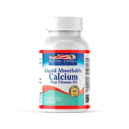 CALCIO LÍQUIDO ABSORBIBLE 1200MG CON VITAMINA D3 - 100 CÁPSULAS BLANDAS en Colombia - Vista frontal