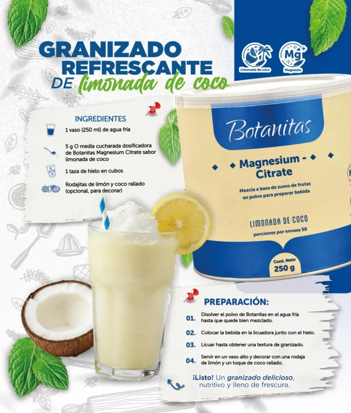 MAGNESIUM CITRATE POLVO | 250 G en Colombia - Tabla nutricional