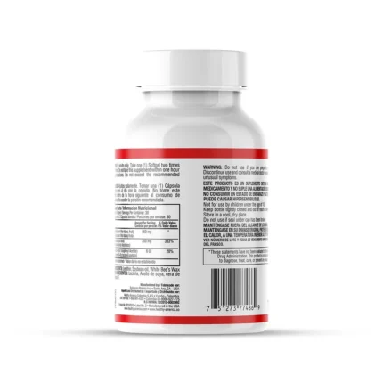 CÁPSULAS DE MEGA CRANBERRY 850 MG - SALUD URINARIA en Colombia - Vista lateral