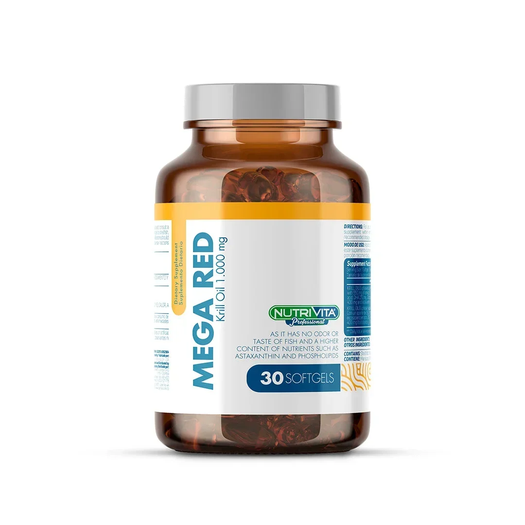 ACEITE DE KRIL MEGA RED 1.000MG - 30 SOFTGELS - BIENESTAR ARTICULAR Y CARDIOVASCULAR ACEITE DE KRIL MEGA RED 1.000MG - 30 SOFTGELS - BIENESTAR ARTICULAR Y CARDIOVASCULAR en Colombia - Vista frontal