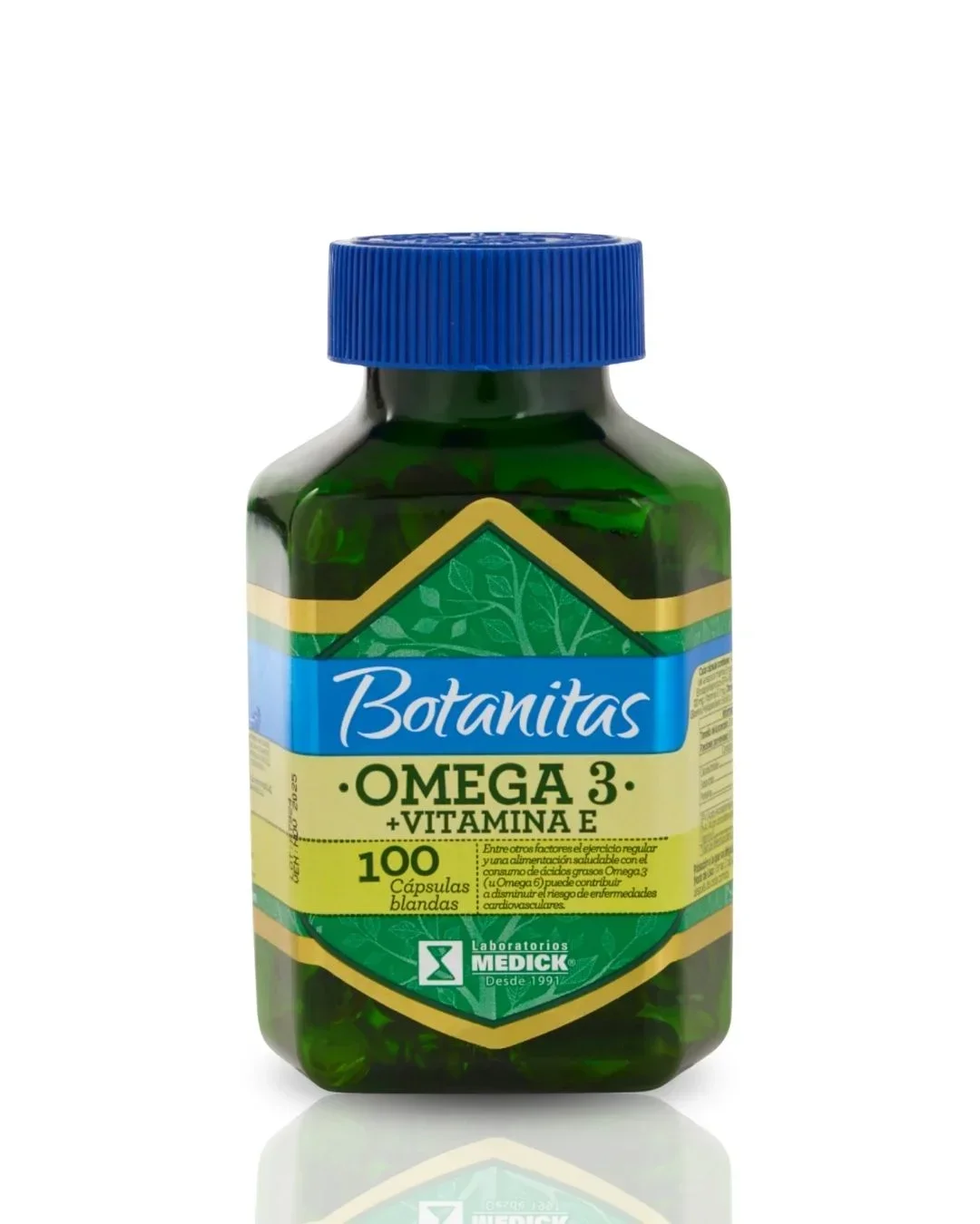 OMEGA 3 + VITAMINA E 100 CÁPSULAS BLANDAS OMEGA 3 + VITAMINA E 100 CÁPSULAS BLANDAS en Colombia - Vista frontal