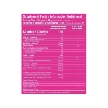 PROTEÍNA HIDROLIZADA SLENDAR - SUPLEMENTO NUTRICIONAL EN POLVO - 546 G en Colombia - Vista lateral