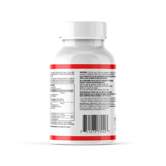 TRIPLE OMEGA 3-6-9 1200MG - SUPLEMENTO DIETARIO en Colombia - Vista lateral
