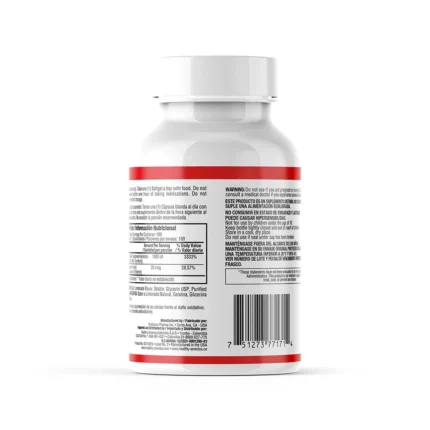 VITAMINAS E 1000 IU CON SELENIO - 100 CÁPSULAS BLANDAS en Colombia - Vista lateral