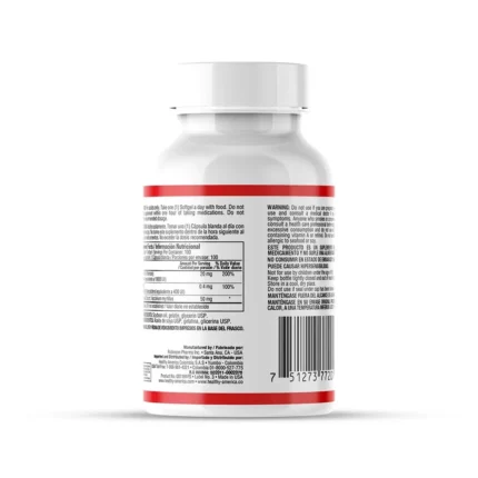 VITA A 10.000 & D 400 IU PLUS BILBERRY - SUPLEMENTO DIETARIO DE VITAMINAS en Colombia - Vista lateral