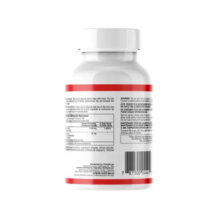 VITAMINA C 1.000 MG CON COMPLEJO DE BIOFLAVONOIDES CÍTRICOS - 100 CÁPSULAS en Colombia - Vista lateral