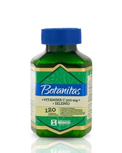 VITAMINA C 500MG + SELENIO 120 TABLETAS MASTICABLES en Colombia - Vista frontal