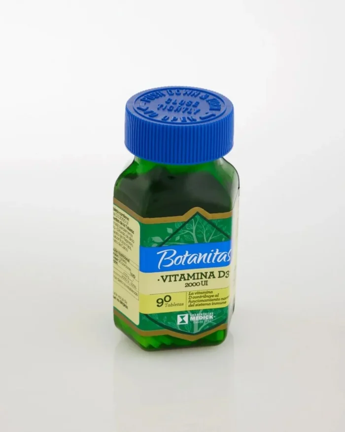 VITAMINA D3 2000 UI X 90 TABLETAS en Colombia - Vista lateral