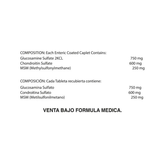 WELLFLEX - SUPLEMENTO PARA LA SALUD ARTICULAR - 120 TABLETAS RECUBIERTAS en Colombia - Vista posterior