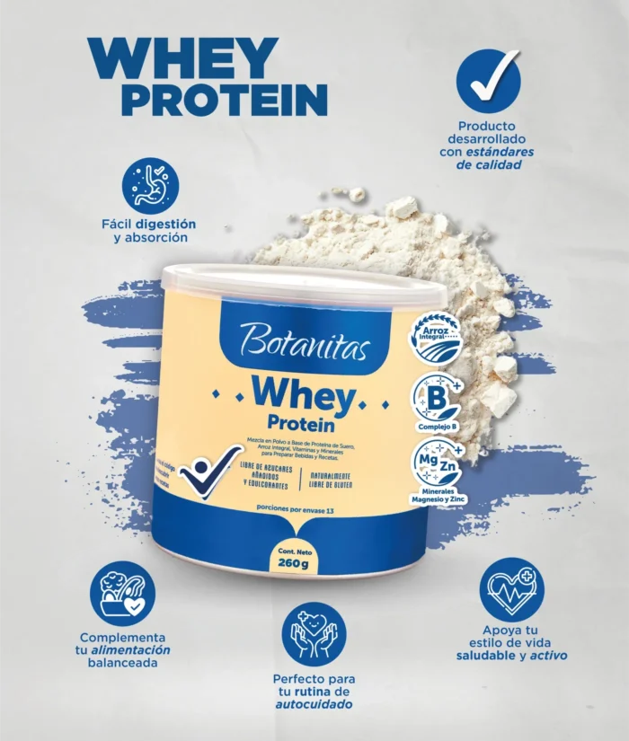 WHEY PROTEIN 900 G POLVO en Colombia - Vista lateral