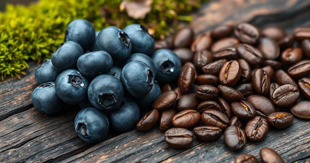 Fotografía profesional de Berry Coffee Café con Arándanos HGW para comparativo & formatos en Tienda Natural Colombia